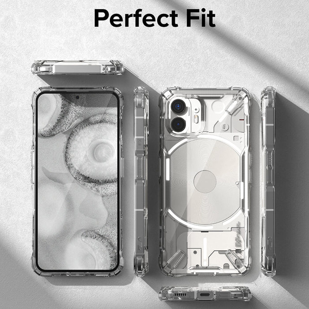 Picture of Nothing Phone 2 Case | Ringke Fusion X High Level Protection Case for Nothing Phone 2  (Clear)