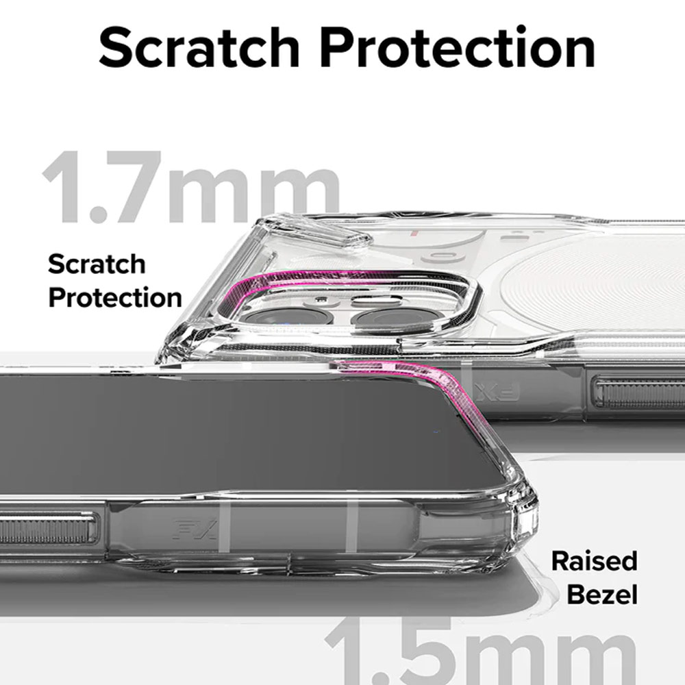 Picture of Nothing Phone 2 Case | Ringke Fusion X High Level Protection Case for Nothing Phone 2  (Clear)
