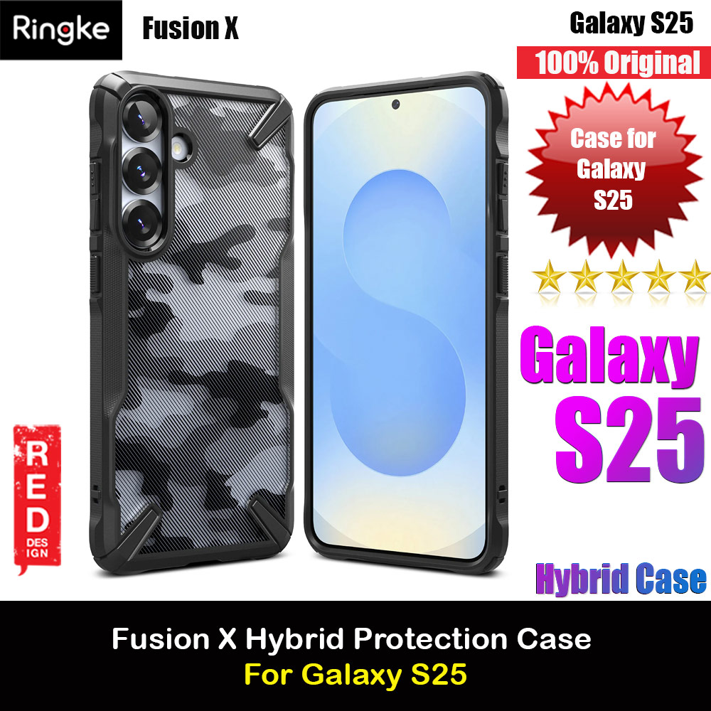 Picture of Ringke Fusion X Transparent Protection Case for Samsung Galaxy S25 (Camo Black) Samsung Galaxy S25- Samsung Galaxy S25 Cases, Samsung Galaxy S25 Covers, iPad Cases and a wide selection of Samsung Galaxy S25 Accessories in Malaysia, Sabah, Sarawak and Singapore 