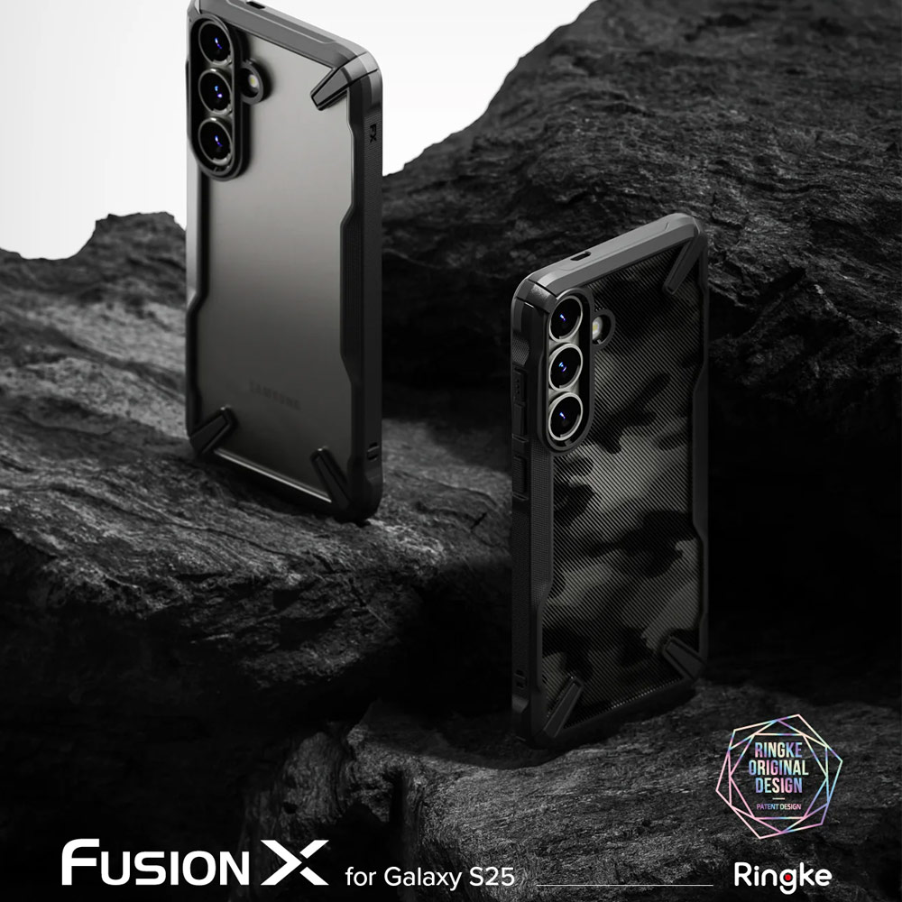 Picture of Samsung Galaxy S25 Case | Ringke Fusion X Transparent Protection Case for Samsung Galaxy S25 (Camo Black)