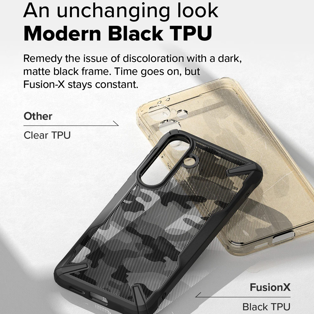 Picture of Samsung Galaxy S25 Case | Ringke Fusion X Transparent Protection Case for Samsung Galaxy S25 (Camo Black)