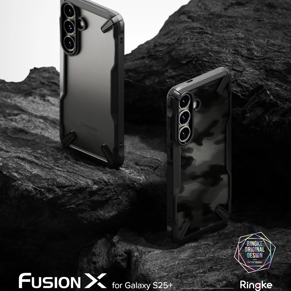 Picture of Samsung Galaxy S25 Plus Case | Ringke Fusion X Transparent Protection Case for Samsung Galaxy S25 Plus (Camo Black)