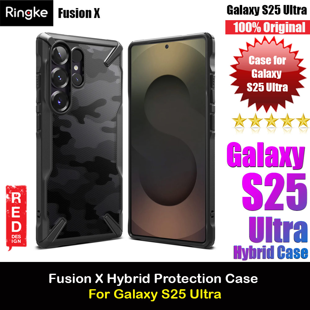 Picture of Ringke Fusion X Transparent Protection Case for Samsung Galaxy S25 Ultra (Camo Black) Samsung Galaxy S25 Ultra- Samsung Galaxy S25 Ultra Cases, Samsung Galaxy S25 Ultra Covers, iPad Cases and a wide selection of Samsung Galaxy S25 Ultra Accessories in Malaysia, Sabah, Sarawak and Singapore 