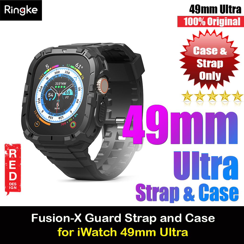 Picture of Ringke Fusion X Guard Sporty Case and Strap for Apple Watch Series 8 49mm Ultra Case (Black) Apple Watch 49mm	Ultra- Apple Watch 49mm	Ultra Cases, Apple Watch 49mm	Ultra Covers, iPad Cases and a wide selection of Apple Watch 49mm	Ultra Accessories in Malaysia, Sabah, Sarawak and Singapore 