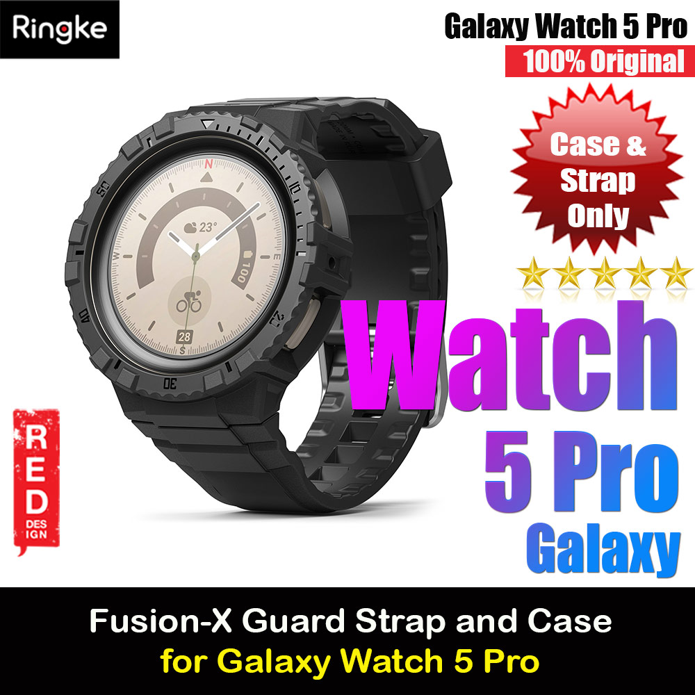 Picture of Ringke Fusion X Guard Sporty Case and Strap for Samsung Galaxy Watch 5 Pro Case (Black) Samsung Galaxy Watch 5 Pro 45mm- Samsung Galaxy Watch 5 Pro 45mm Cases, Samsung Galaxy Watch 5 Pro 45mm Covers, iPad Cases and a wide selection of Samsung Galaxy Watch 5 Pro 45mm Accessories in Malaysia, Sabah, Sarawak and Singapore 