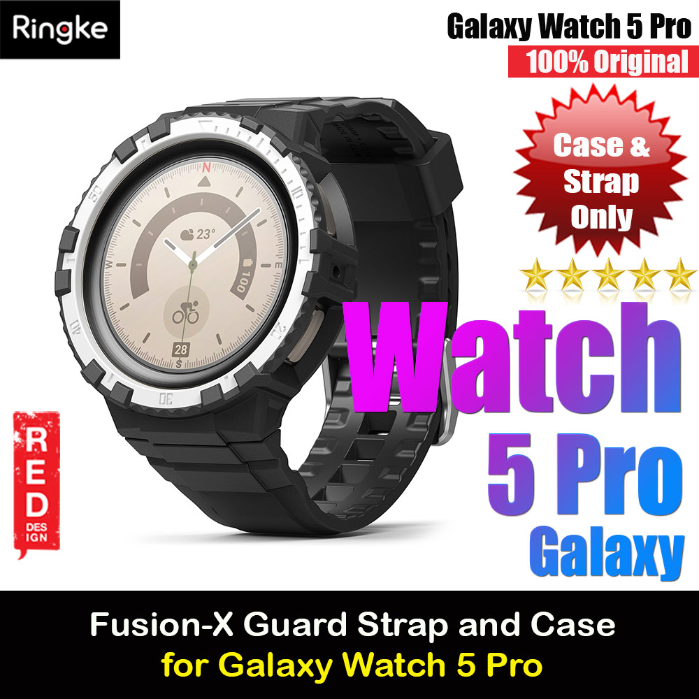 Picture of Ringke Fusion X Guard Sporty Case and Strap for Samsung Galaxy Watch 5 Pro Case (White) Samsung Galaxy Watch 5 Pro 45mm- Samsung Galaxy Watch 5 Pro 45mm Cases, Samsung Galaxy Watch 5 Pro 45mm Covers, iPad Cases and a wide selection of Samsung Galaxy Watch 5 Pro 45mm Accessories in Malaysia, Sabah, Sarawak and Singapore 