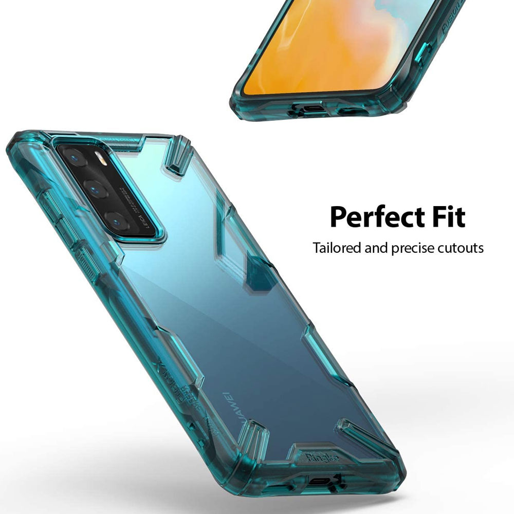 Picture of Huawei P40 Case | Ringke Fusion X Extreme Tough Protection Case for Huawei P40 (Turquoise Green)