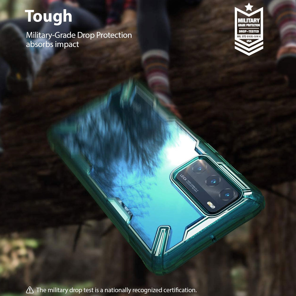 Picture of Huawei P40 Case | Ringke Fusion X Extreme Tough Protection Case for Huawei P40 (Turquoise Green)