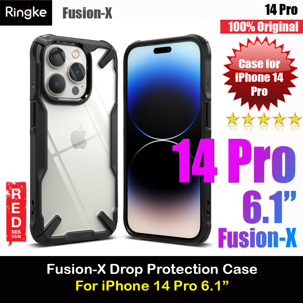 Picture of Ringke Fusion X Hybrid PC and TPU Frame Drop Protection Case for Apple iPhone 14 Pro 6.1 (Black) Apple iPhone 14 Pro 6.1- Apple iPhone 14 Pro 6.1 Cases, Apple iPhone 14 Pro 6.1 Covers, iPad Cases and a wide selection of Apple iPhone 14 Pro 6.1 Accessories in Malaysia, Sabah, Sarawak and Singapore 