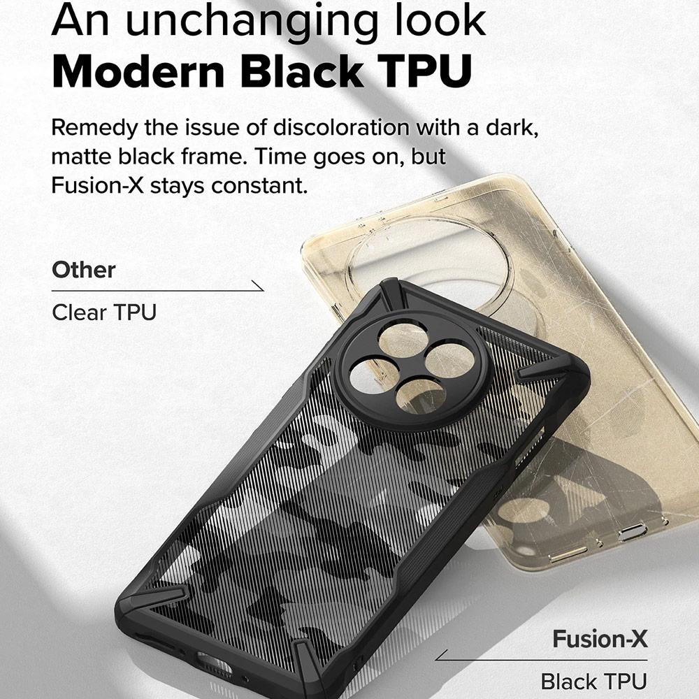 Picture of OnePlus 13R Case | Ringke Fusion X One Plus 13R Drop Protection Case for OnePlus 13R (Camo Black)