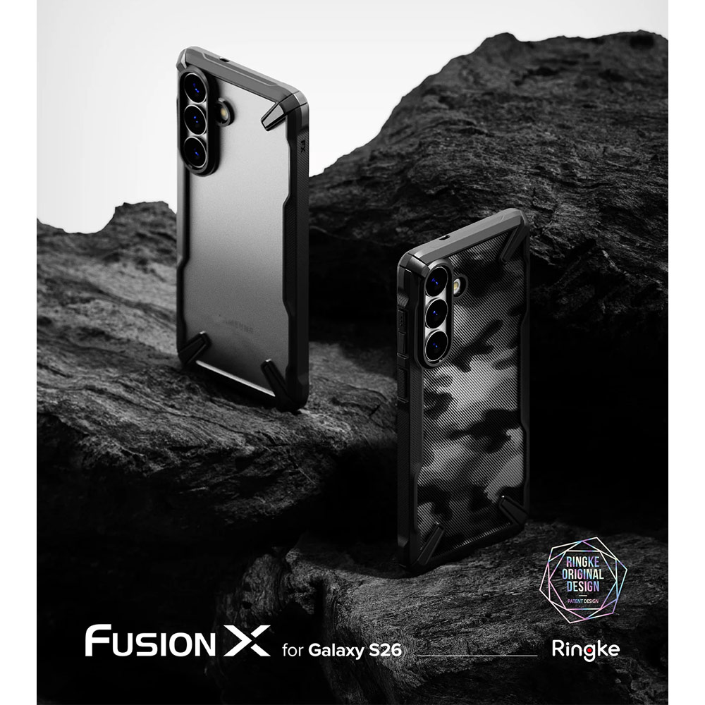 Picture of Samsung Galaxy S26 Case | Ringke Fusion X Rugged Heavy Duty Protection Case for Samsung Galaxy S26 (Camo Black)