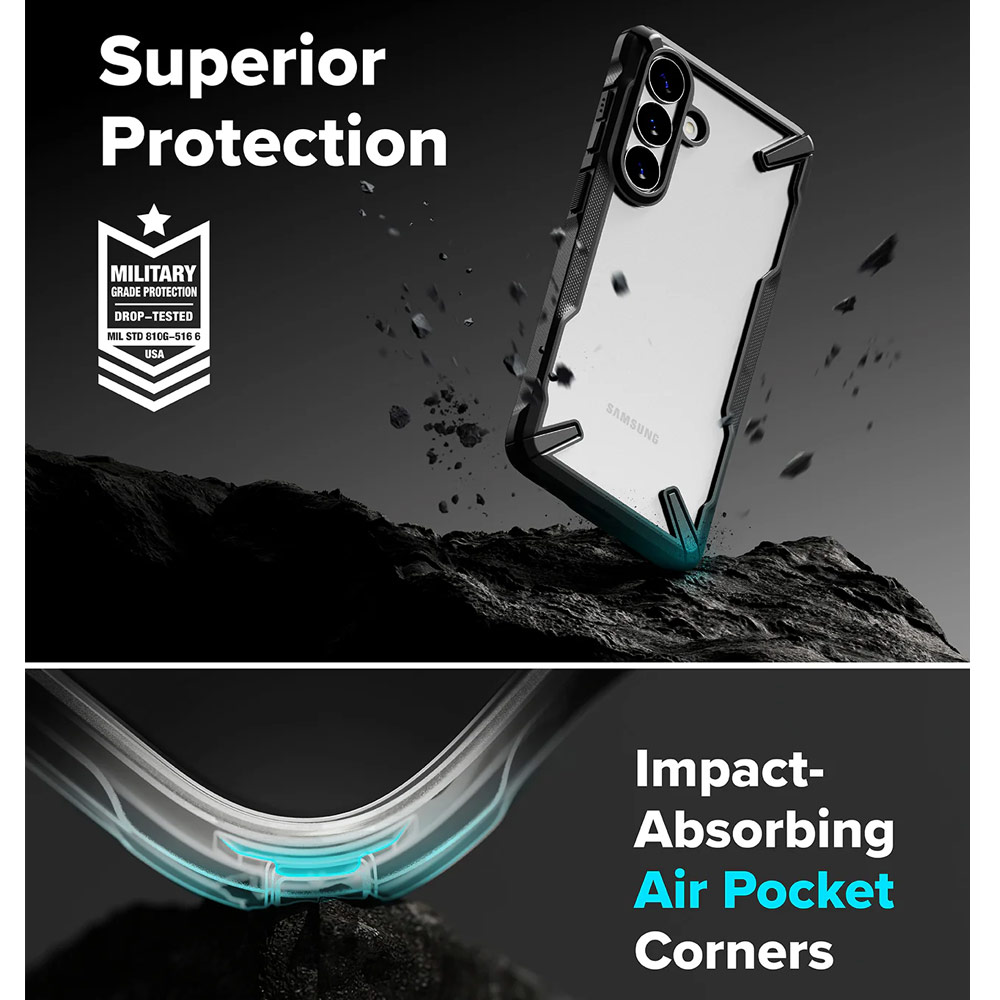 Picture of Samsung Galaxy S26 Plus Case | Ringke Fusion X Rugged Heavy Duty Protection Case for Samsung Galaxy S26 Plus (Black)