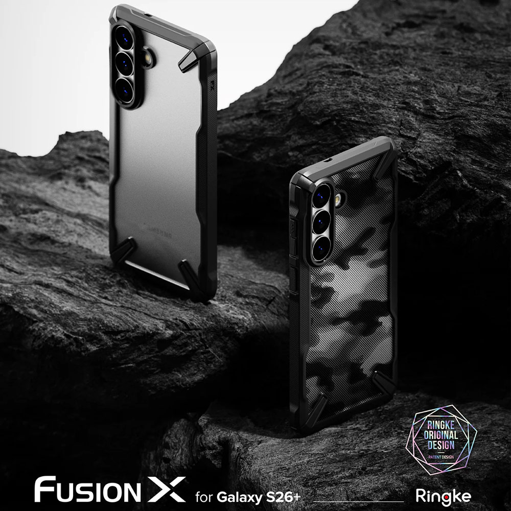 Picture of Samsung Galaxy S26 Plus Case | Ringke Fusion X Rugged Heavy Duty Protection Case for Samsung Galaxy S26 Plus (Camo Black)