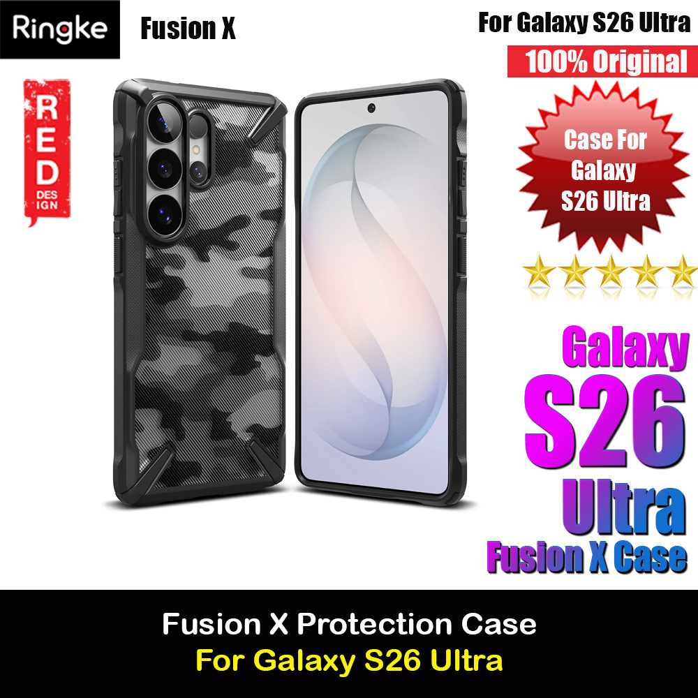 Picture of Ringke Fusion X Rugged Heavy Duty Protection Case for Samsung Galaxy S26 Ultra (Camo Black) Samsung Galaxy S26 Ultra- Samsung Galaxy S26 Ultra Cases, Samsung Galaxy S26 Ultra Covers, iPad Cases and a wide selection of Samsung Galaxy S26 Ultra Accessories in Malaysia, Sabah, Sarawak and Singapore 