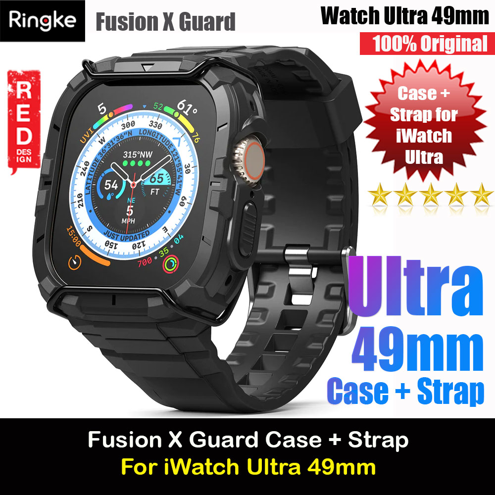 Picture of Ringke Fusion X Guard Protection Case Strap Band for Apple Watch Ultra 49mm (Black Index Wired) Apple Watch 49mm	Ultra- Apple Watch 49mm	Ultra Cases, Apple Watch 49mm	Ultra Covers, iPad Cases and a wide selection of Apple Watch 49mm	Ultra Accessories in Malaysia, Sabah, Sarawak and Singapore 