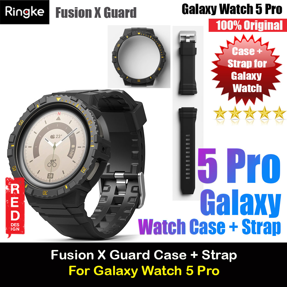 Picture of Ringke Fusion X Guard Protection Case Strap Band for Samsung Galaxy Watch 5 Pro Series 45mm (Black Yellow Index) Samsung Galaxy Watch 5 Pro 45mm- Samsung Galaxy Watch 5 Pro 45mm Cases, Samsung Galaxy Watch 5 Pro 45mm Covers, iPad Cases and a wide selection of Samsung Galaxy Watch 5 Pro 45mm Accessories in Malaysia, Sabah, Sarawak and Singapore 