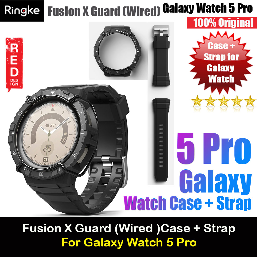 Picture of Ringke Fusion X Guard Wired Protection Case Strap Band for Samsung Galaxy Watch 5 Pro Series 45mm (Black White Index Wired) Samsung Galaxy Watch 5 Pro 45mm- Samsung Galaxy Watch 5 Pro 45mm Cases, Samsung Galaxy Watch 5 Pro 45mm Covers, iPad Cases and a wide selection of Samsung Galaxy Watch 5 Pro 45mm Accessories in Malaysia, Sabah, Sarawak and Singapore 