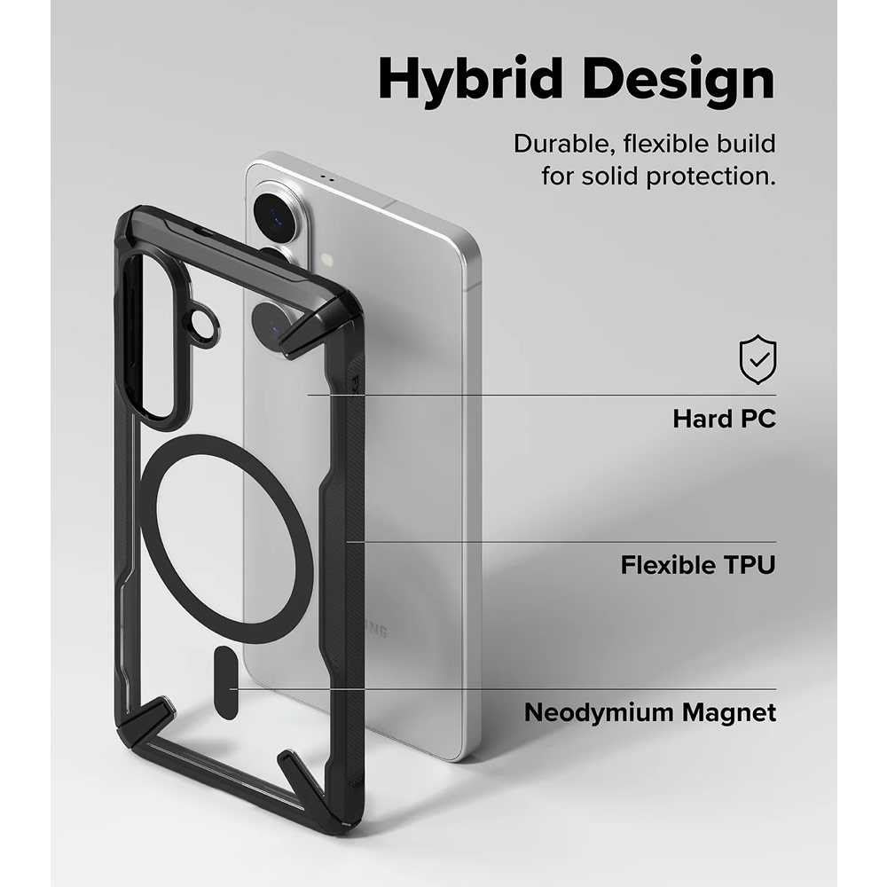 Picture of Samsung Galaxy S26 Case | Ringke Fusion X Magnetic Rugged Heavy Duty Protection Case for Samsung Galaxy S26 (Black)