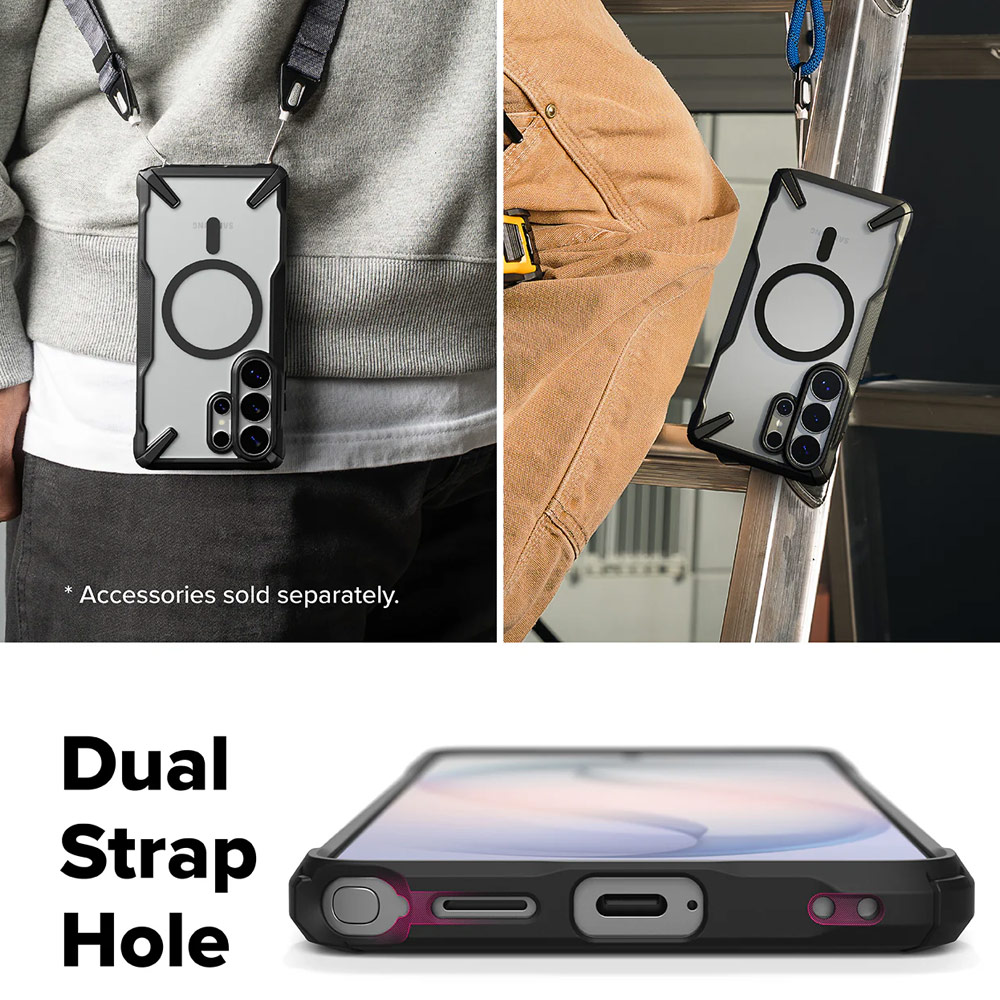 Picture of Samsung Galaxy S26 Ultra Case | Ringke Fusion X Magnetic Rugged Heavy Duty Protection Case for Samsung Galaxy S26 Ultra (Black)