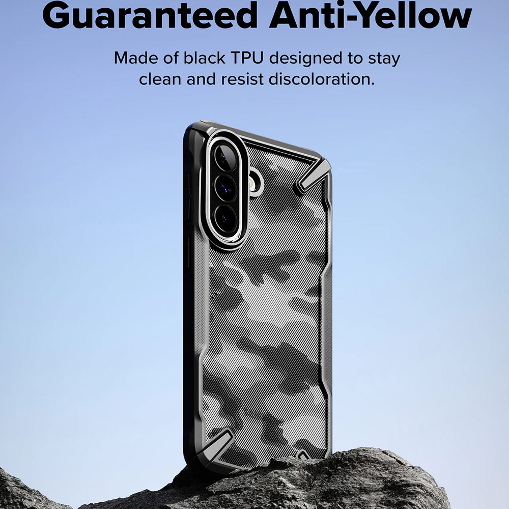 Picture of Samsung Galaxy A57 Case | Ringke Fusion X Rugged Heavy Duty Transparent Hybrid Protection Case for Samsung Galaxy A57 (Camo Black)