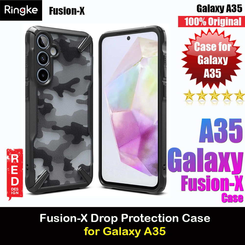 Picture of Ringke Fusion X Drop Protection Case for Samsung Galaxy A35 Case (Camo Black) Samsung Galaxy A35- Samsung Galaxy A35 Cases, Samsung Galaxy A35 Covers, iPad Cases and a wide selection of Samsung Galaxy A35 Accessories in Malaysia, Sabah, Sarawak and Singapore 