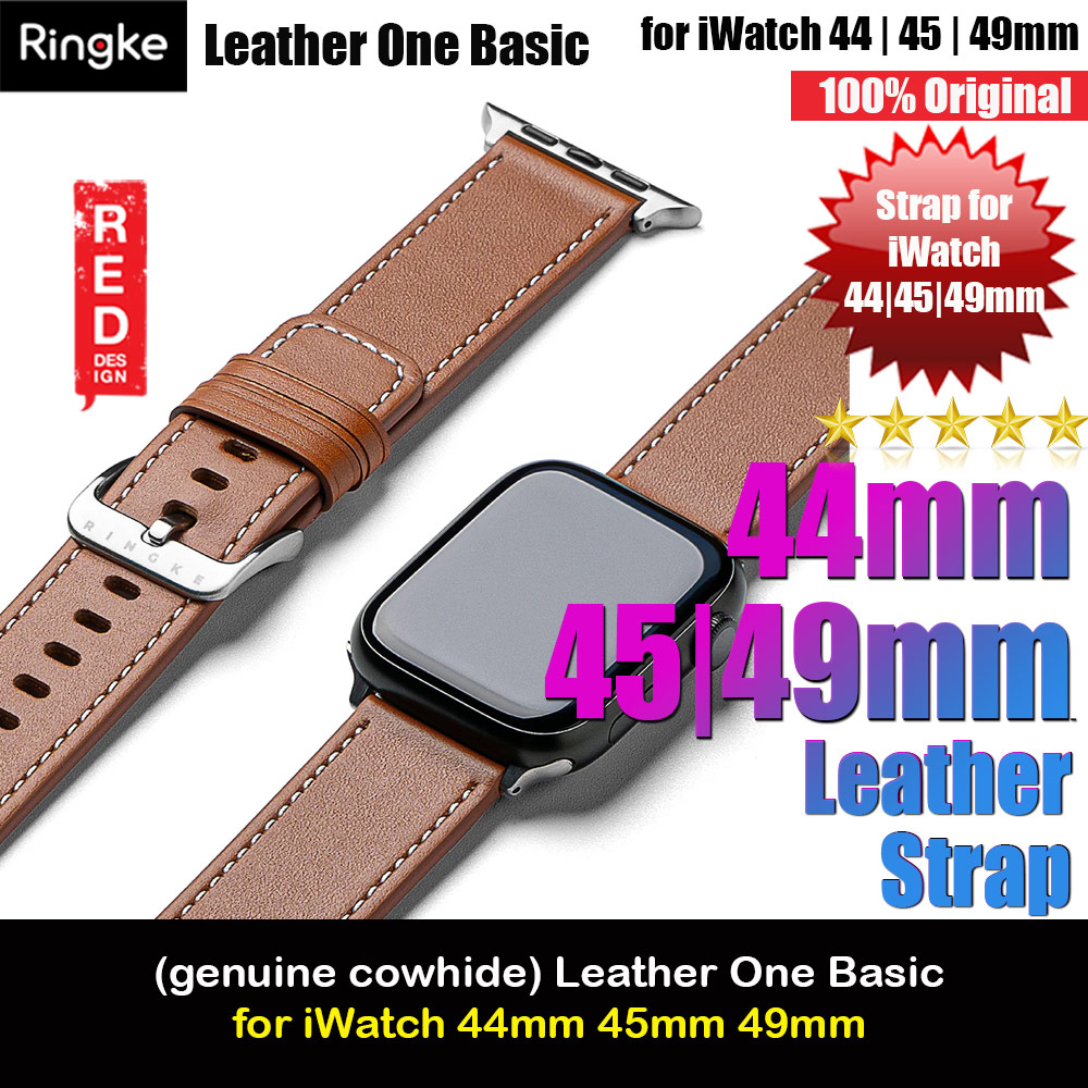 Picture of Ringke Genuine Leather One Basic Strap for Apple Watch Series 4 5 6 8 9 42mm 44mm 45mm Ultra 49mm (Brown) Apple Watch 42mm- Apple Watch 42mm Cases, Apple Watch 42mm Covers, iPad Cases and a wide selection of Apple Watch 42mm Accessories in Malaysia, Sabah, Sarawak and Singapore 