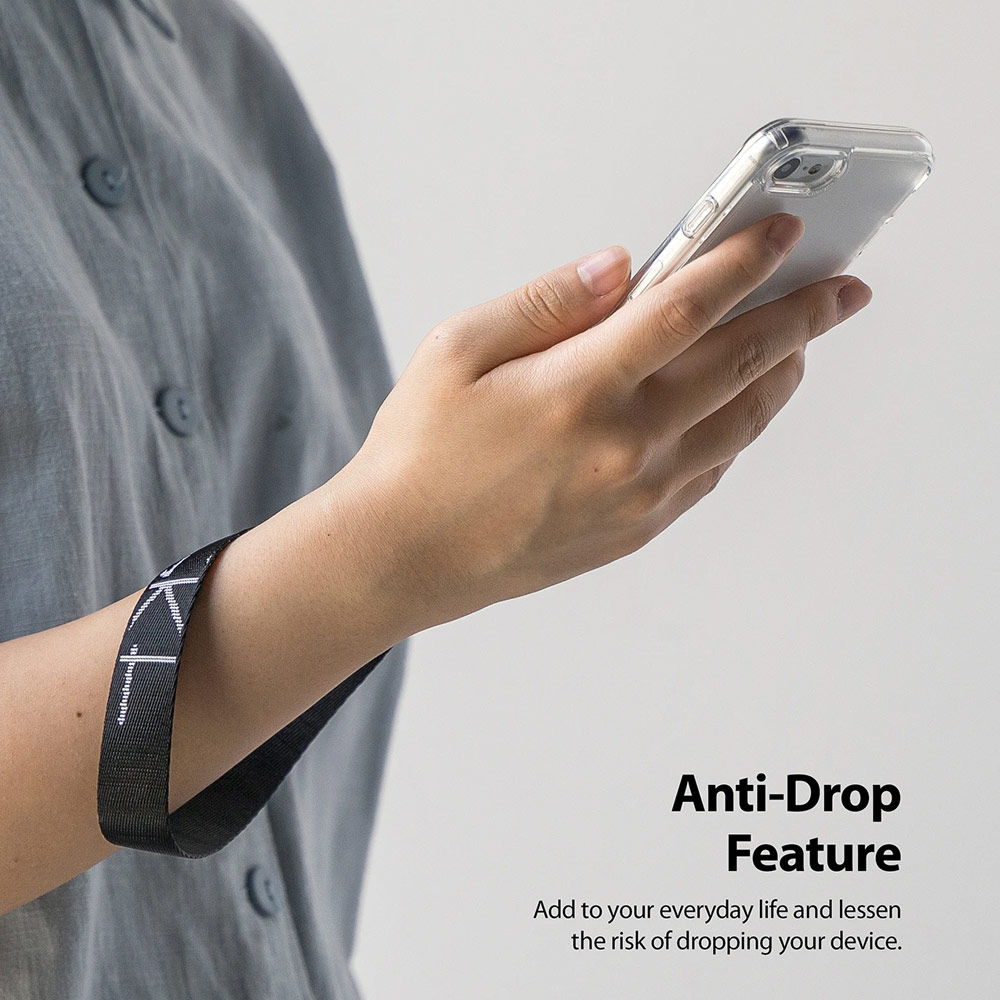 Picture of Ringke Hand Strap Smartphone Case Strap Camera Strap Key Ring Strap Airpods Pro Strap (Lettering Black)