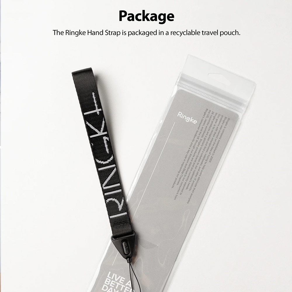 Picture of Ringke Hand Strap Smartphone Case Strap Camera Strap Key Ring Strap Airpods Pro Strap (Lettering Black)