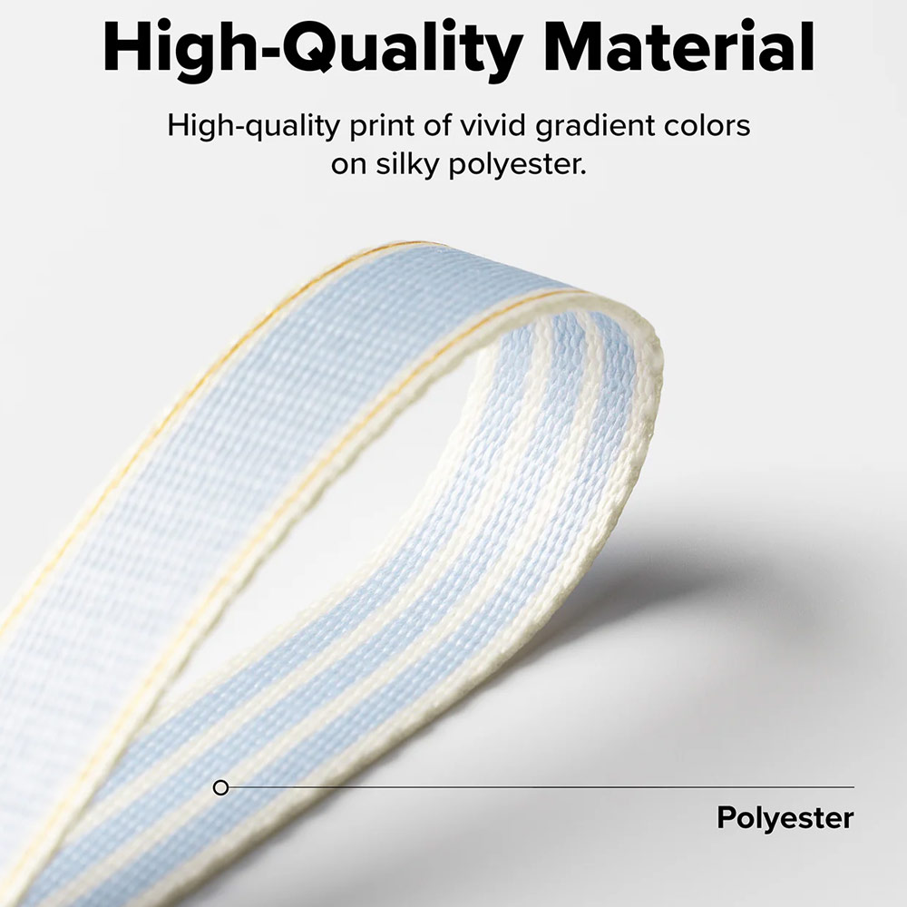 Picture of Ringke High density polyester wrist hand strap for Perfect for daily use traveling hiking smartphone Portable Handheld Fan Strap (Stripe Blue)