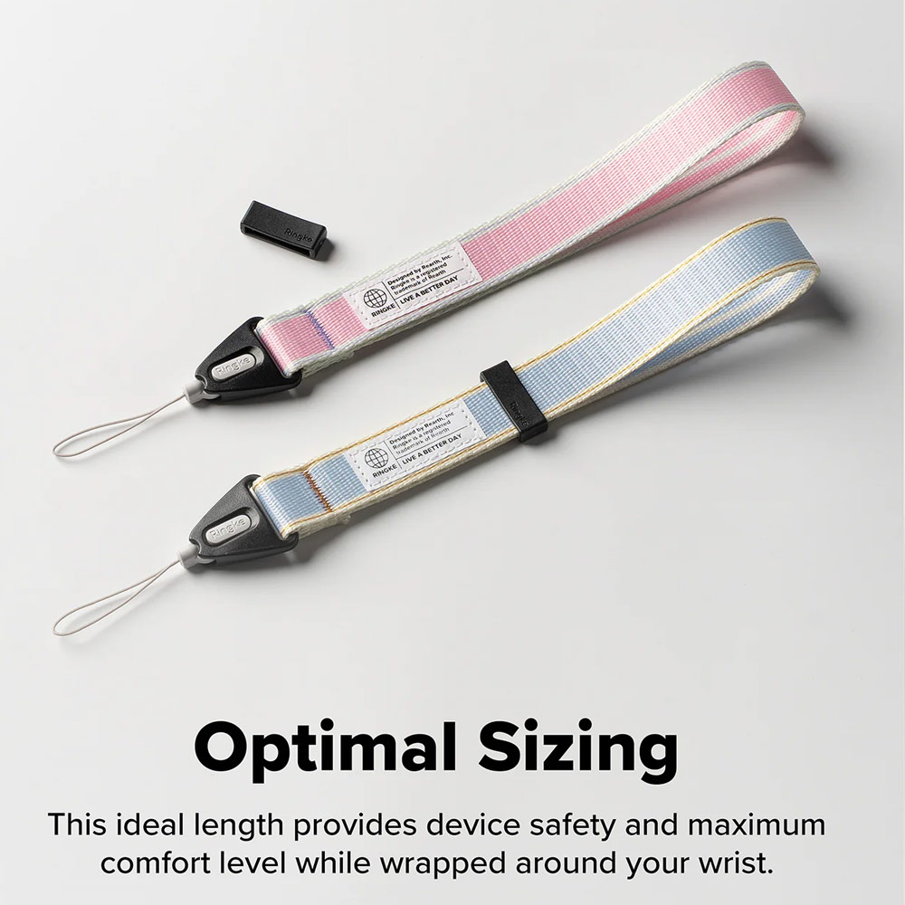 Picture of Ringke High density polyester wrist hand strap for Perfect for daily use traveling hiking smartphone Portable Handheld Fan Strap (Stripe Blue)