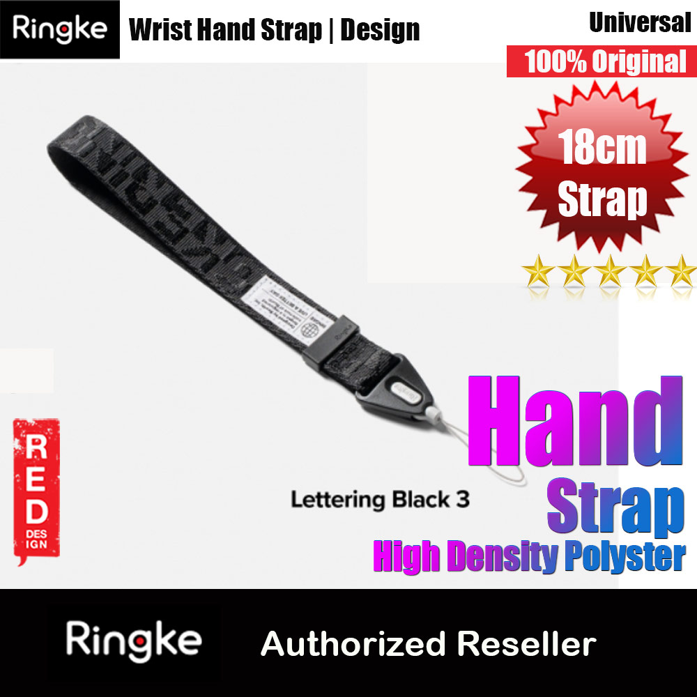 Picture of Ringke High density polyester wrist hand strap for Perfect for daily use traveling hiking smartphone Jisulife Portable Handheld Fan Strap (Lettering Black) Red Design- Red Design Cases, Red Design Covers, iPad Cases and a wide selection of Red Design Accessories in Malaysia, Sabah, Sarawak and Singapore 