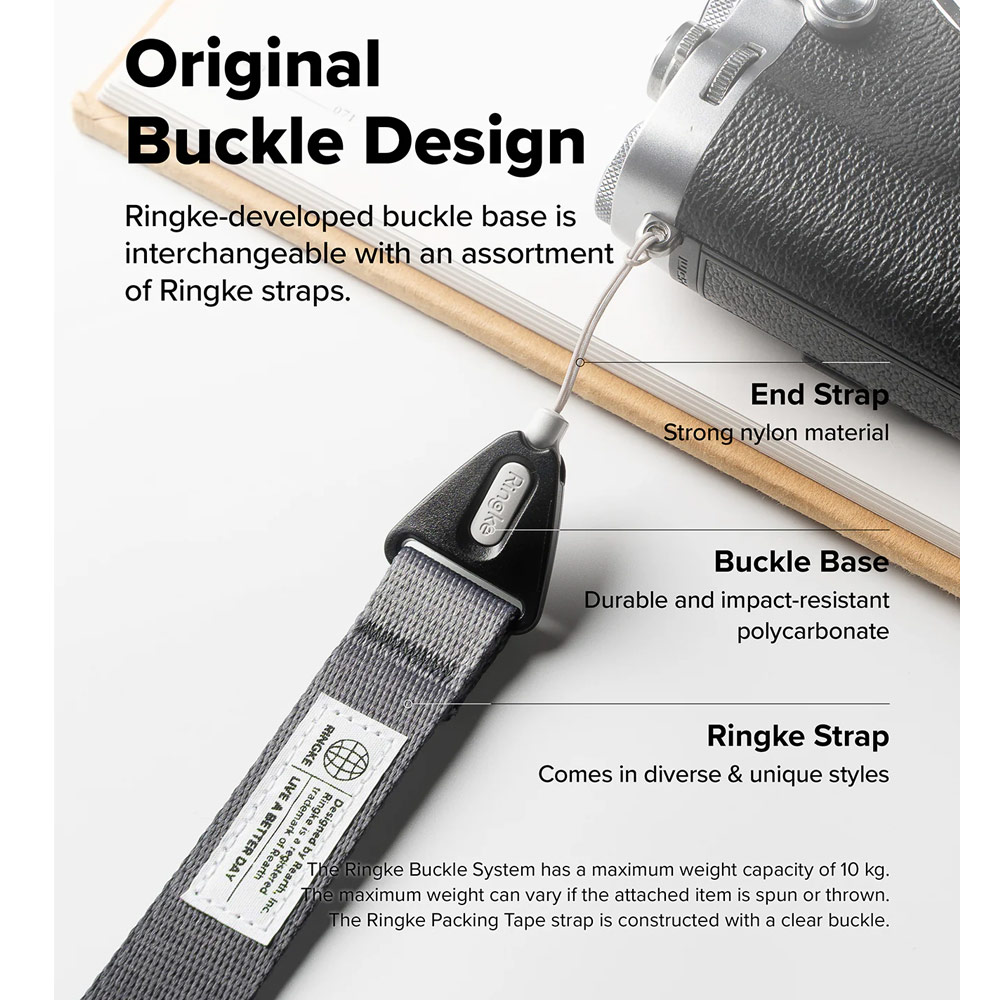 Picture of Ringke High density polyester wrist hand strap for Perfect for daily use traveling hiking smartphone Jisulife Portable Handheld Fan Strap (Ash Orange)