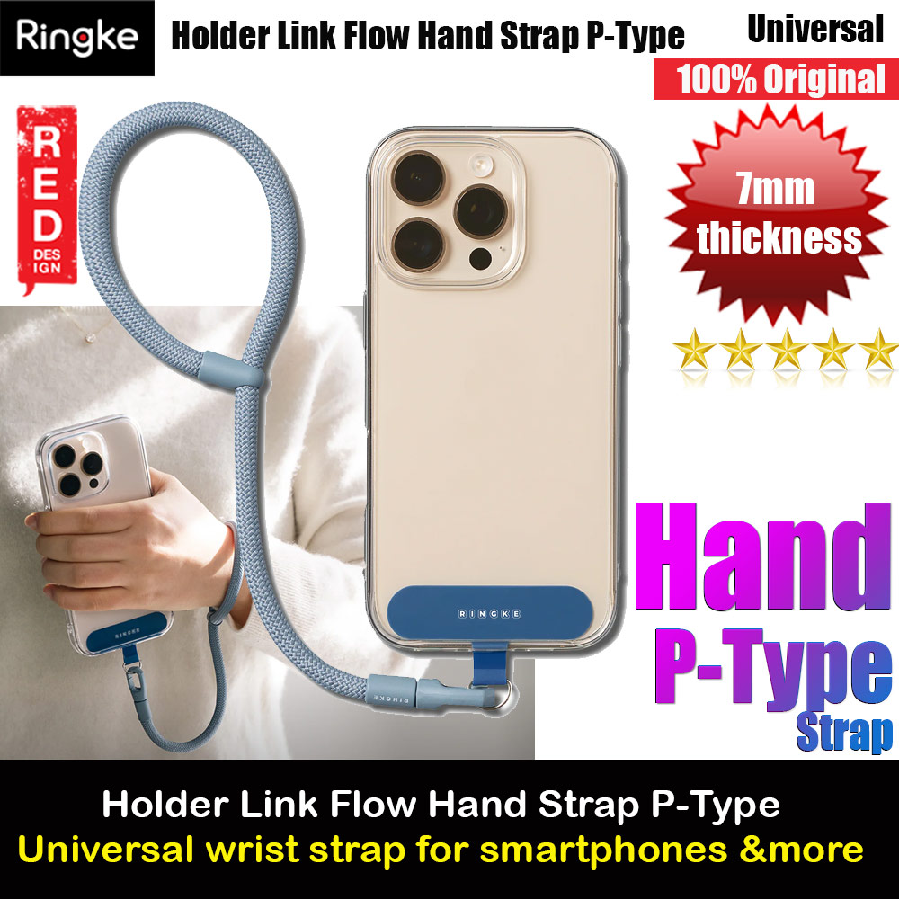 Picture of Ringke Holder Link and Flow Hand Strap P-Type Wrist Strap Phone Strap for closed-bottom phone case (Urban Blue) Red Design- Red Design Cases, Red Design Covers, iPad Cases and a wide selection of Red Design Accessories in Malaysia, Sabah, Sarawak and Singapore 