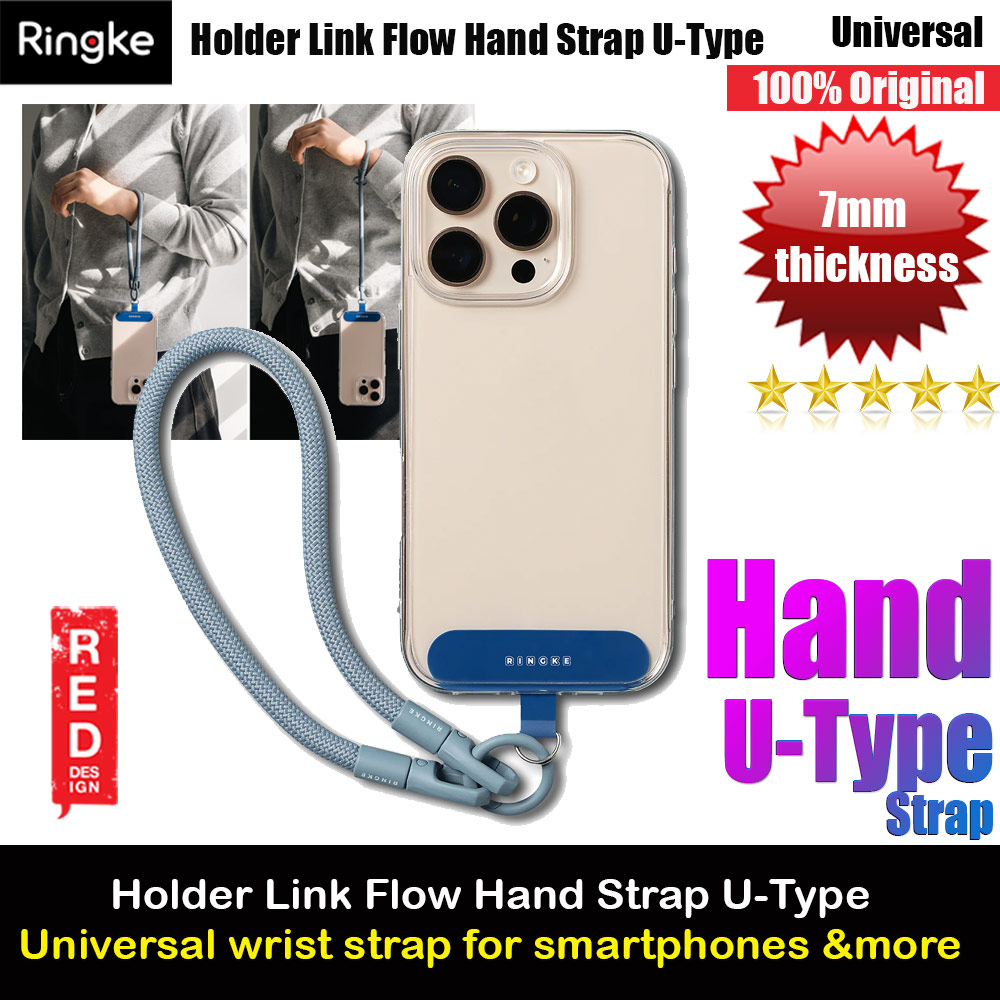 Picture of Ringke Holder Link and Flow Hand Strap U-Type Wrist Strap Phone Strap for closed-bottom phone case (Urban Blue) Red Design- Red Design Cases, Red Design Covers, iPad Cases and a wide selection of Red Design Accessories in Malaysia, Sabah, Sarawak and Singapore 