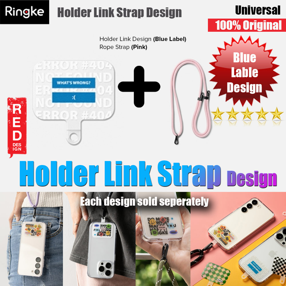 Picture of Ringke Shoulder Strap Design Holder Link Rope for Phone case (Blue Label Design Pink Rope) Red Design- Red Design Cases, Red Design Covers, iPad Cases and a wide selection of Red Design Accessories in Malaysia, Sabah, Sarawak and Singapore 