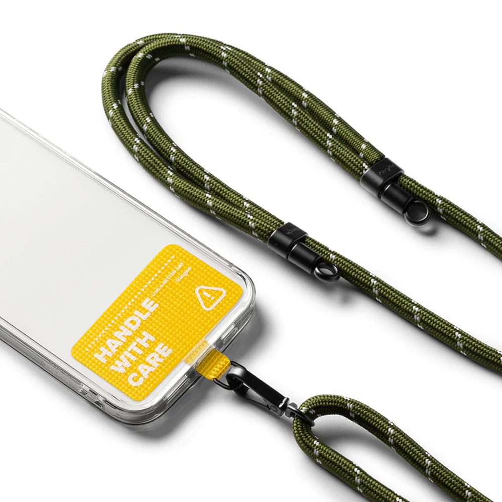 Picture of Ringke Shoulder Holder Link Strap for Phone case TARPAULIN YELLOW (Khaki White Rope)
