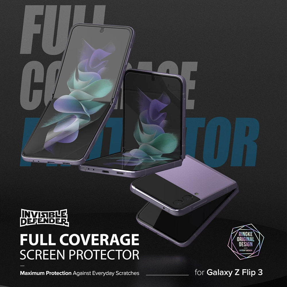 Picture of Samsung Galaxy Z Flip 3 Screen Protector | Ringke Invisible Screen Protector for Samsung Galaxy Z Flip 3 (Clear)