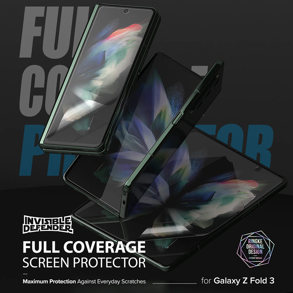 Picture of Samsung Galaxy Z Fold 3 Screen Protector | Ringke Invisible Screen Protector for Samsung Galaxy Z Fold 3 (Clear)