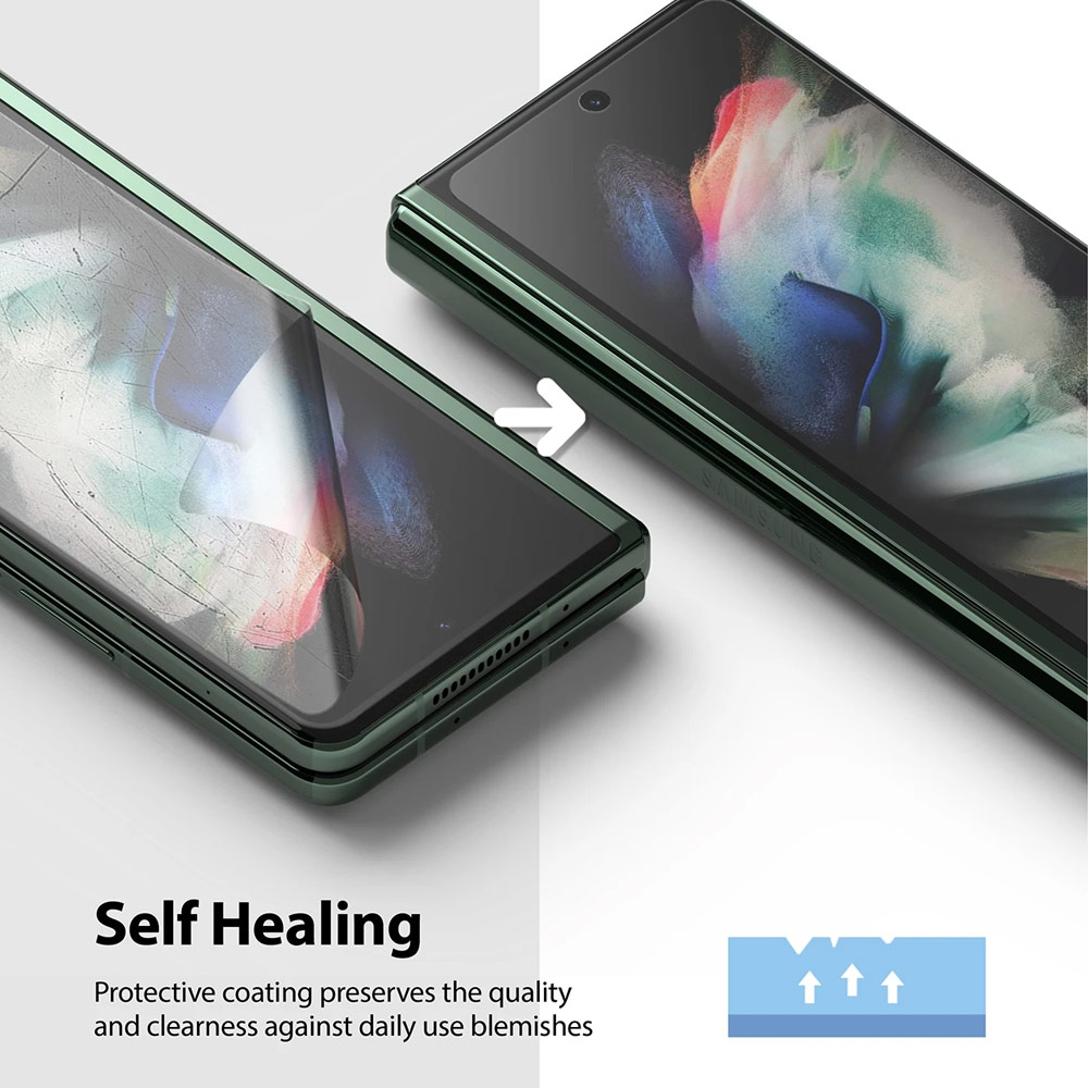 Picture of Samsung Galaxy Z Fold 3 Screen Protector | Ringke Invisible Screen Protector for Samsung Galaxy Z Fold 3 (Clear)