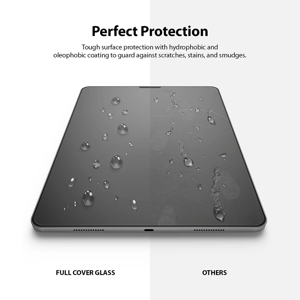 Picture of Apple iPad Pro 12.9 2018 Screen Protector | Ringke Invisible Defender Glass Tempered Glass Screen Protector for Apple iPad Pro 12.9 5th Gen 2021 4th Gen 2020 3rd Gen 2018 (Clear)