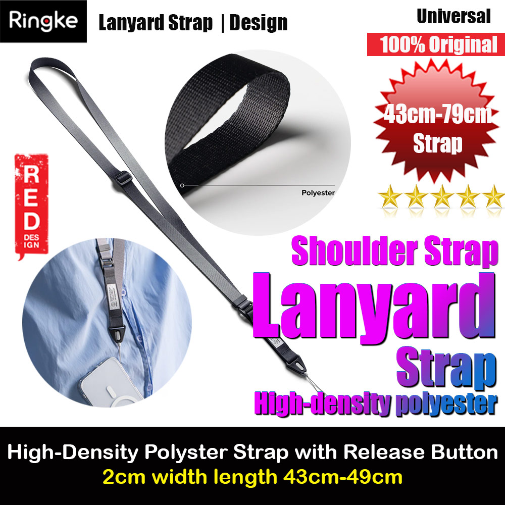 Picture of Ringke High density polyester Lanyard strap Shoulder Strap for Perfect for daily use traveling hiking smartphone Jisulife Portable Handheld Fan Strap (Graphite) Red Design- Red Design Cases, Red Design Covers, iPad Cases and a wide selection of Red Design Accessories in Malaysia, Sabah, Sarawak and Singapore 