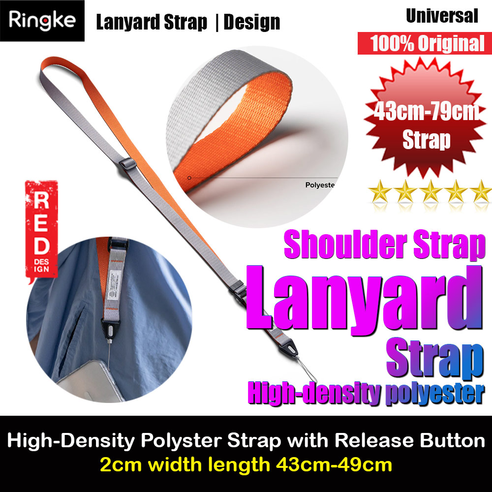 Picture of Ringke High density polyester Lanyard strap Shoulder Strap for Perfect for daily use traveling hiking smartphone Jisulife Portable Handheld Fan Strap (Ash Orange) Red Design- Red Design Cases, Red Design Covers, iPad Cases and a wide selection of Red Design Accessories in Malaysia, Sabah, Sarawak and Singapore 