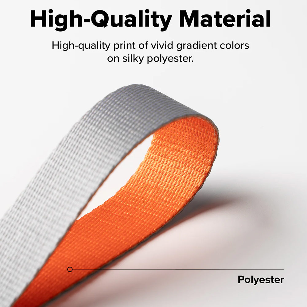 Picture of Ringke High density polyester Lanyard strap Shoulder Strap for Perfect for daily use traveling hiking smartphone Jisulife Portable Handheld Fan Strap (Ash Orange)