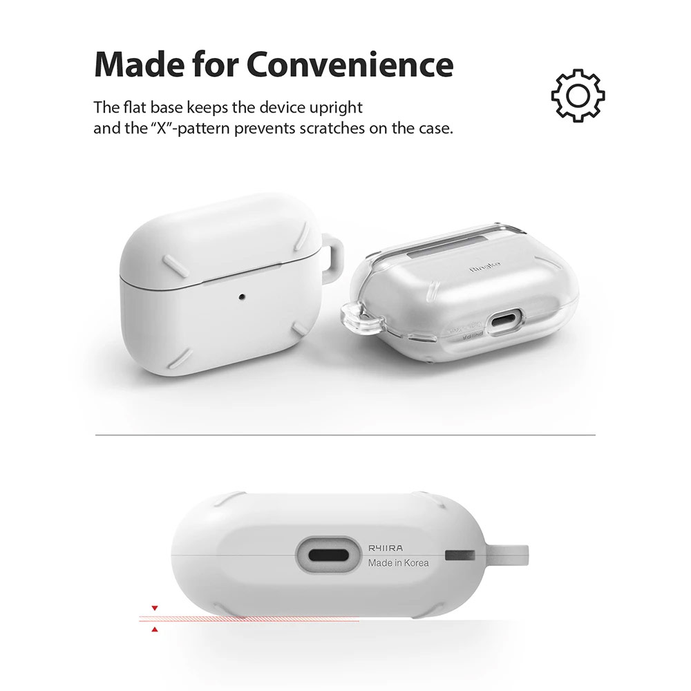 Picture of Apple Airpods Pro Case | Ringke Layered Durable Hard Case Protection Case for Airpods Pro (White)