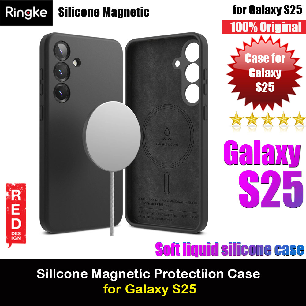 Picture of Ringke Soft Liquid Silicone Case with Magnetic Ring Protection Case for Samsung Galaxy S25 (Black) Samsung Galaxy S25- Samsung Galaxy S25 Cases, Samsung Galaxy S25 Covers, iPad Cases and a wide selection of Samsung Galaxy S25 Accessories in Malaysia, Sabah, Sarawak and Singapore 