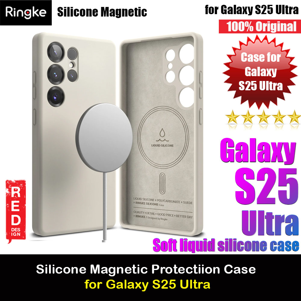 Picture of Ringke Soft Liquid Silicone Case with Magnetic Ring Protection Case for Samsung Galaxy S25 Ultra (Stone) Samsung Galaxy S25 Ultra- Samsung Galaxy S25 Ultra Cases, Samsung Galaxy S25 Ultra Covers, iPad Cases and a wide selection of Samsung Galaxy S25 Ultra Accessories in Malaysia, Sabah, Sarawak and Singapore 