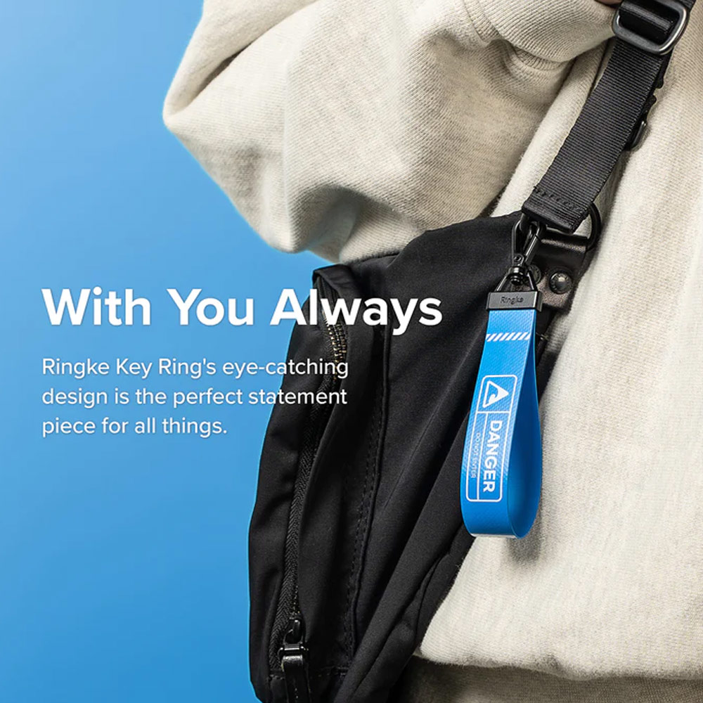 Picture of Ringke Key Ring Strap | Danger for keychain camera game console USB flash drives (Yellow)