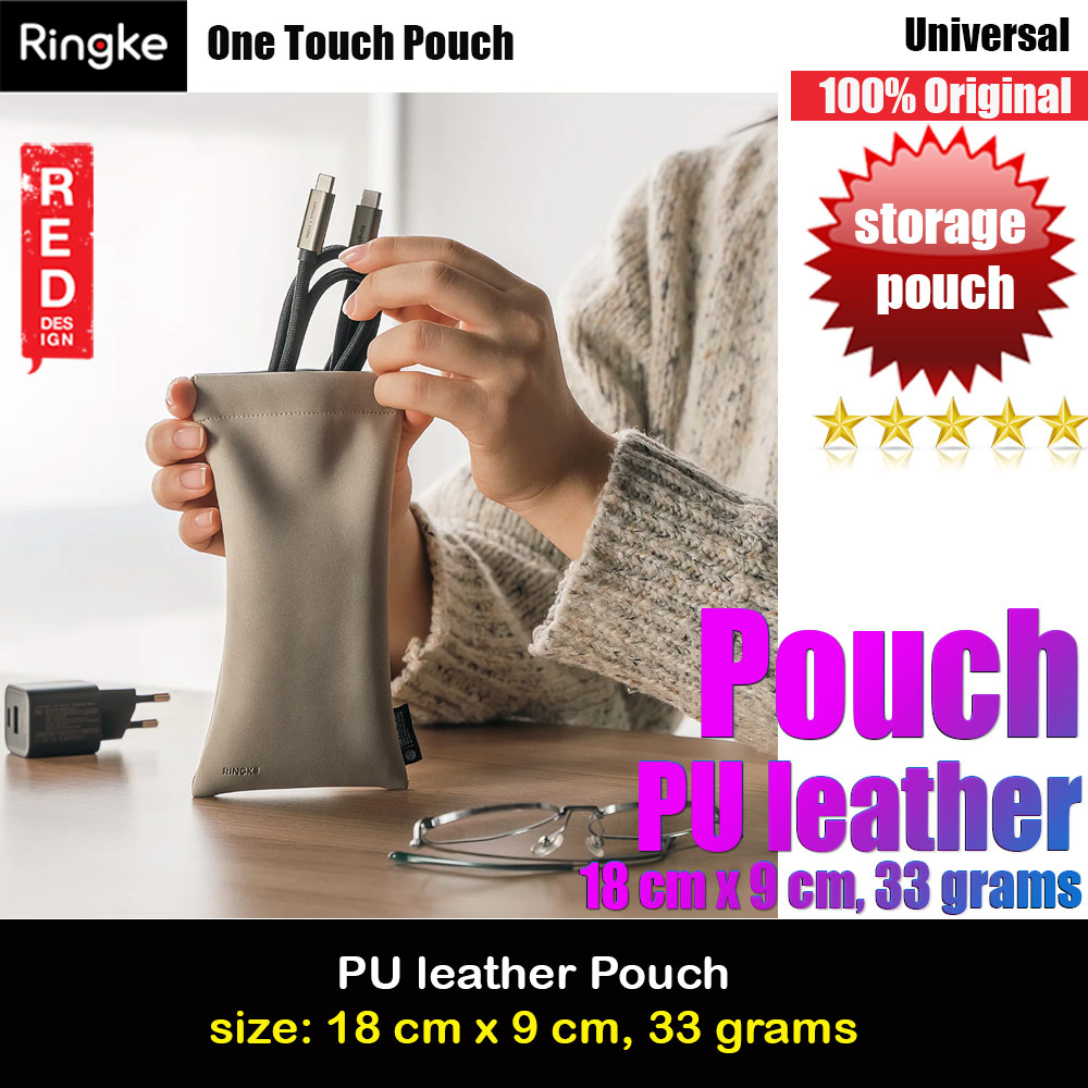 Picture of Ringke PU Leather Travel Friendly One Touch Pouch for Small Gadgets Red Design- Red Design Cases, Red Design Covers, iPad Cases and a wide selection of Red Design Accessories in Malaysia, Sabah, Sarawak and Singapore 