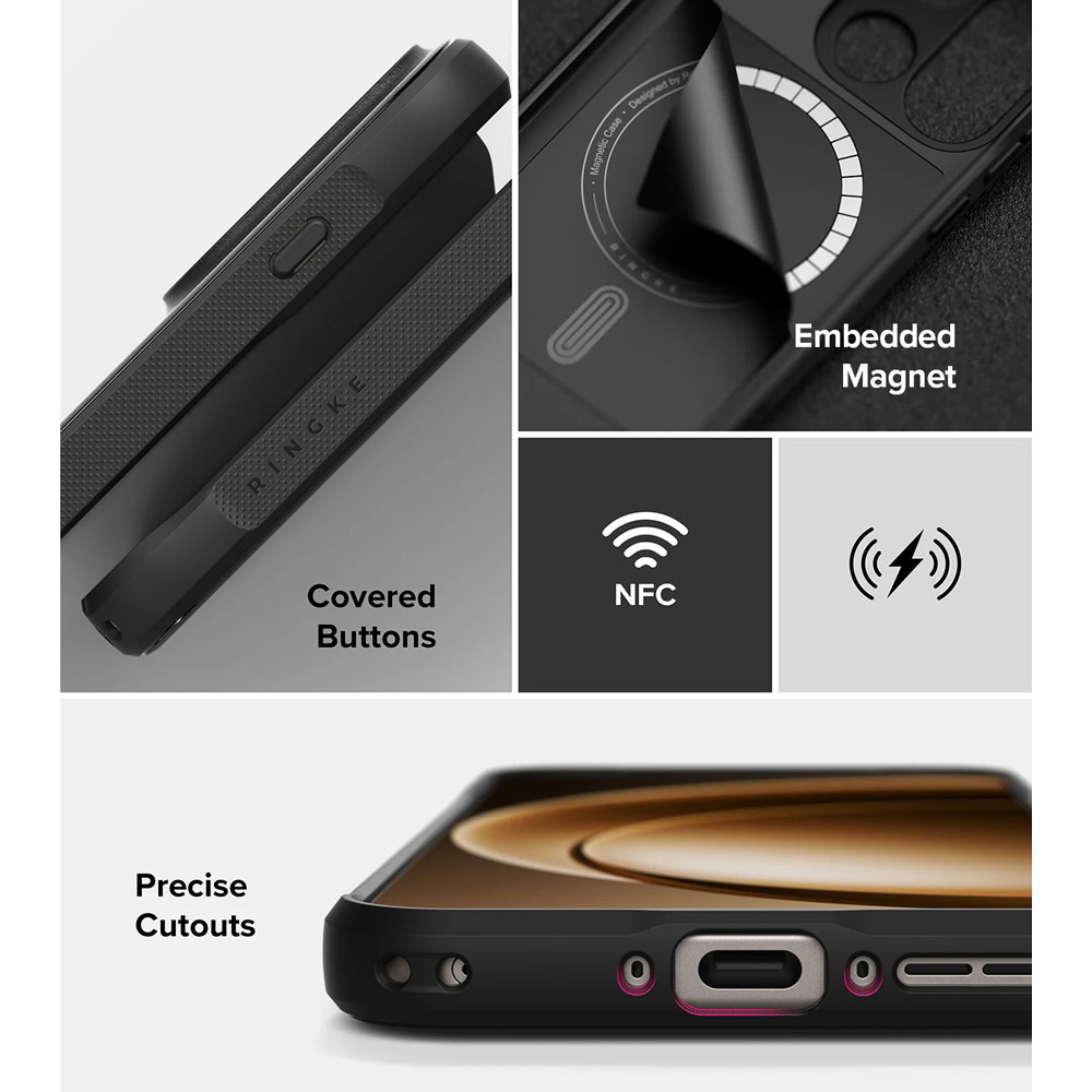 Picture of OnePlus 15 Case | Ringke Onyx Magnetic Drop Protection Case for OnePlus 15 (Black)