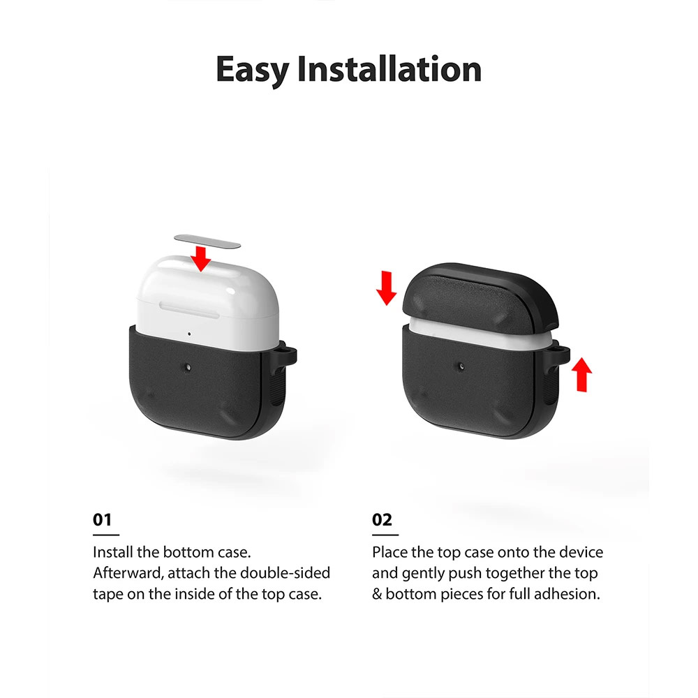 Picture of Apple Airpods 3 Case | Ringke Onyx Durable TPU for Heavy Duty Defense Protection Case for Airpods 3 (Black)